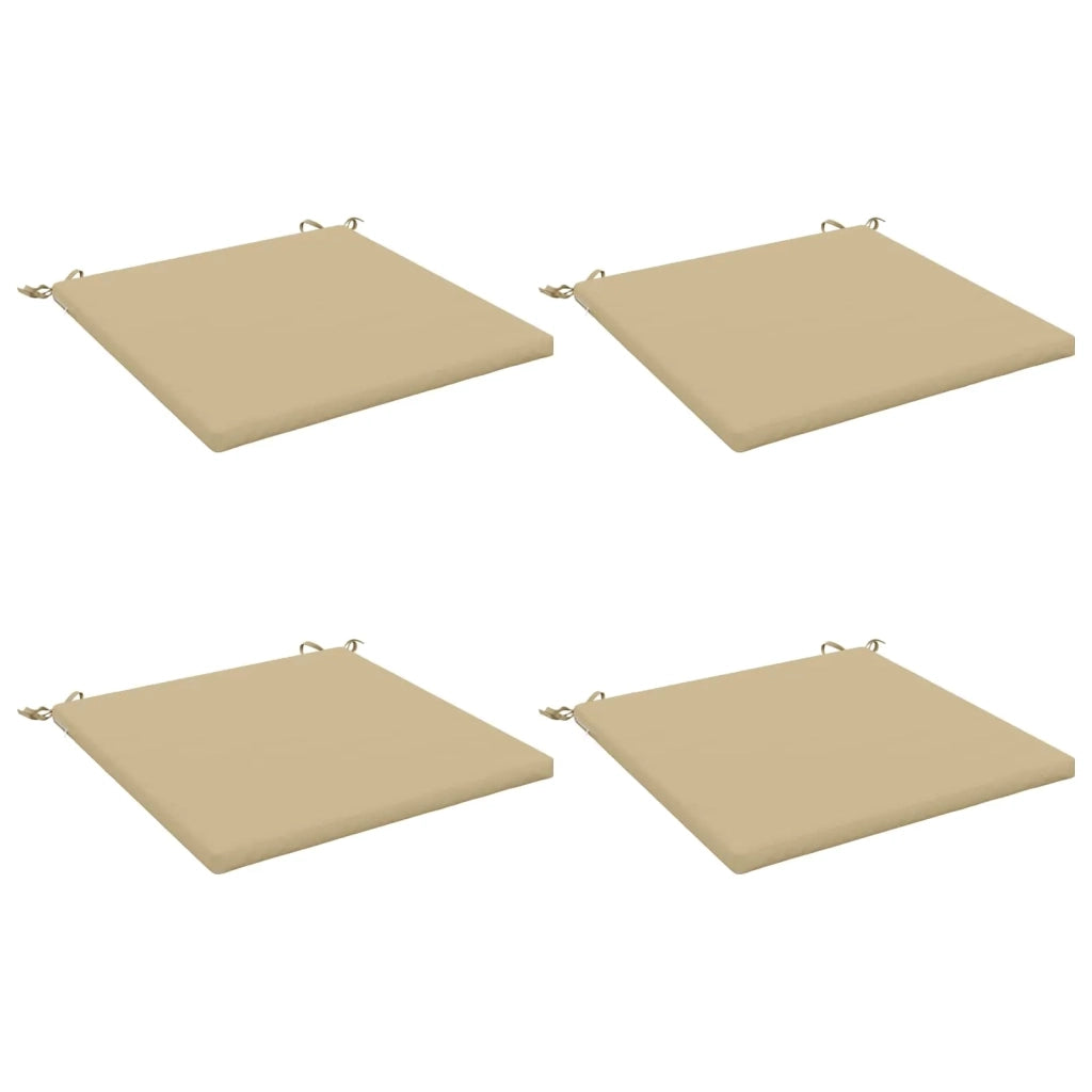 Cuscini per Sedia in 4 Pezzi SOEST 4 pz 100% Poliestere Beige 944786