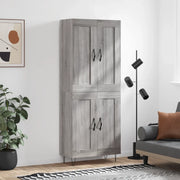 Credenza Grigio Sonoma 69,5x34x180 cm in Legno Multistrato 3199719