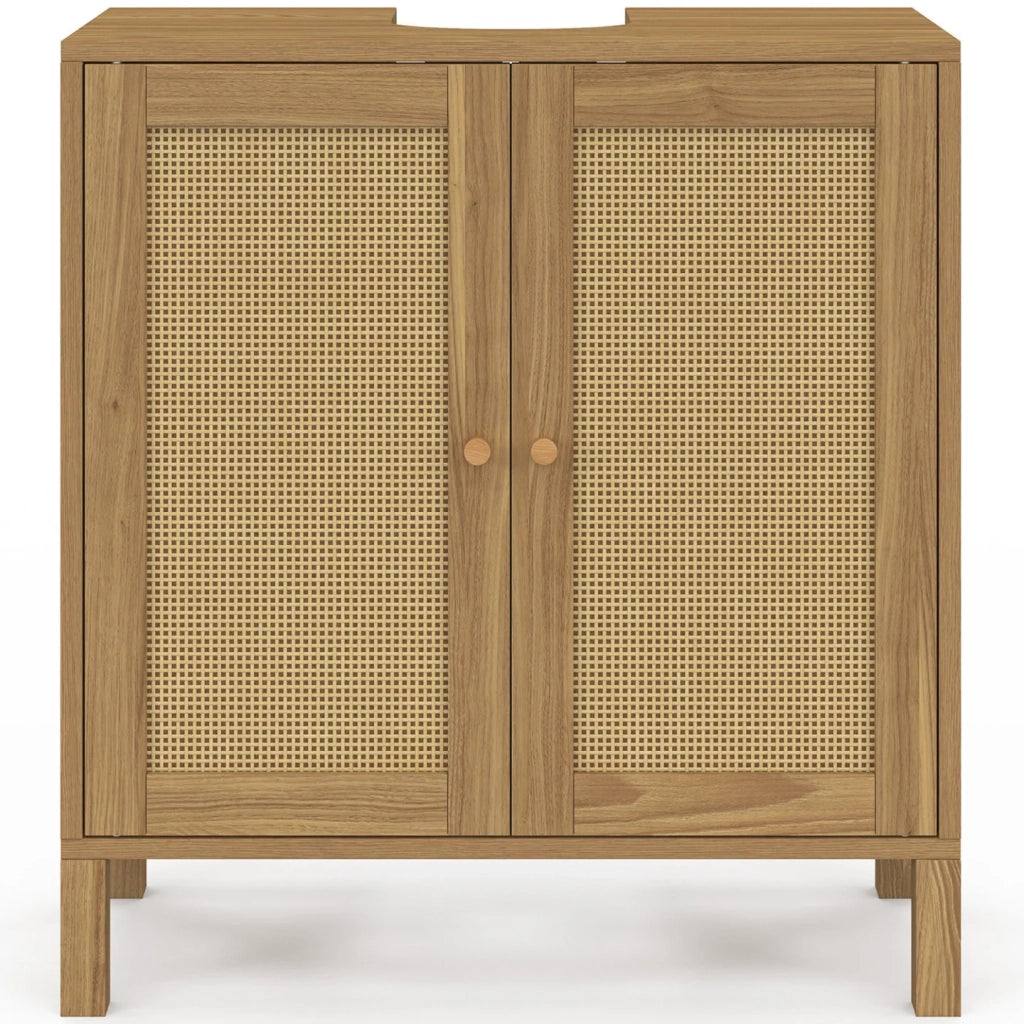 IDMarket - Mobile bagno HANAE effetto canna naturale
