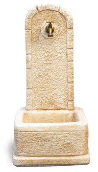 Fontana da Giardino Senza Rubinetto in Cemento Granulato di Marmo Perugia Nocciola