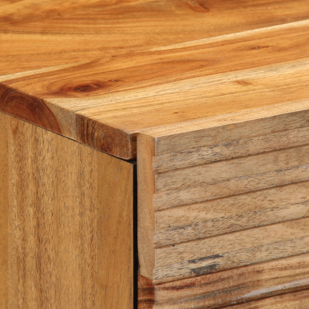 Comodino 50x33x60 cm in Legno Massello di Acacia