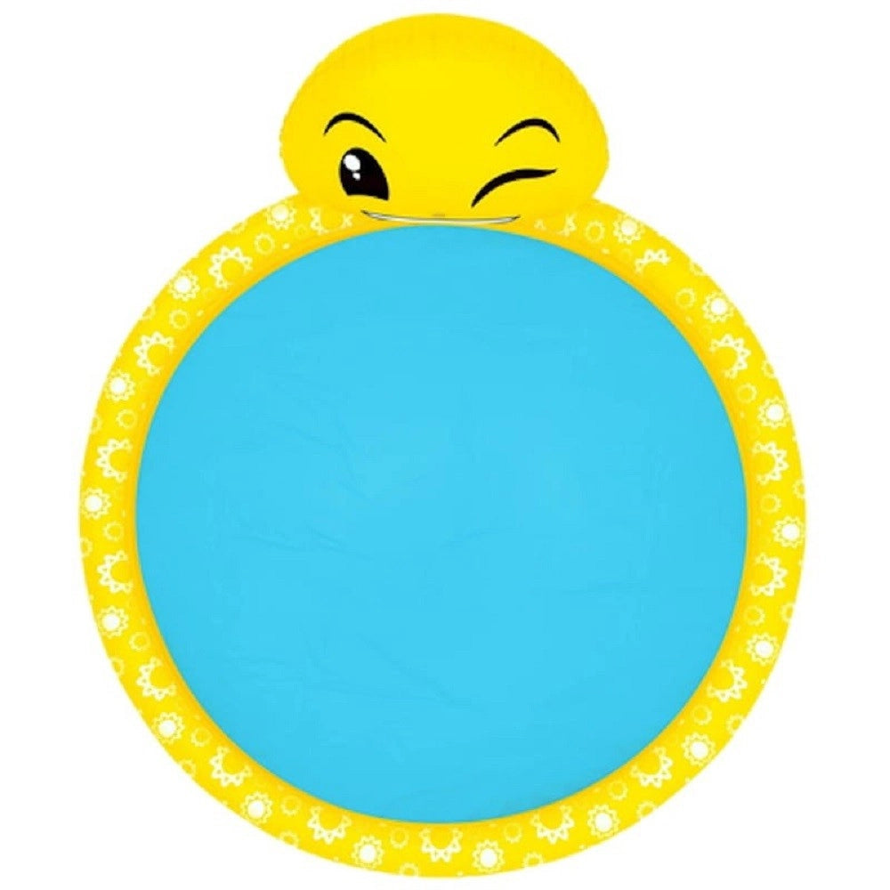 Trade Shop - Piscinetta Piscina Per Bambini Smile Emoticon 165 X 144 X 69cm Con Spruzzo 53081 -