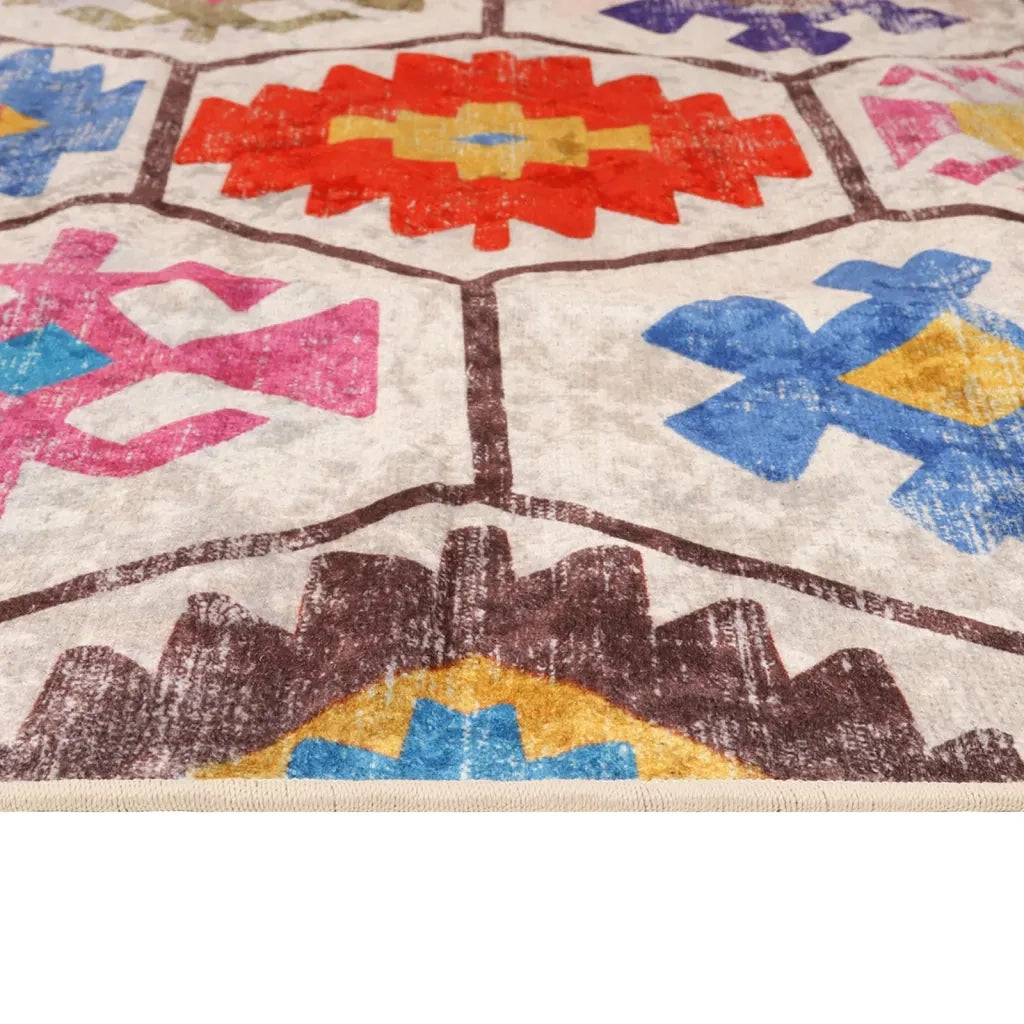 Tappeto Lavabile Multicolore 190x300 cm 136583
