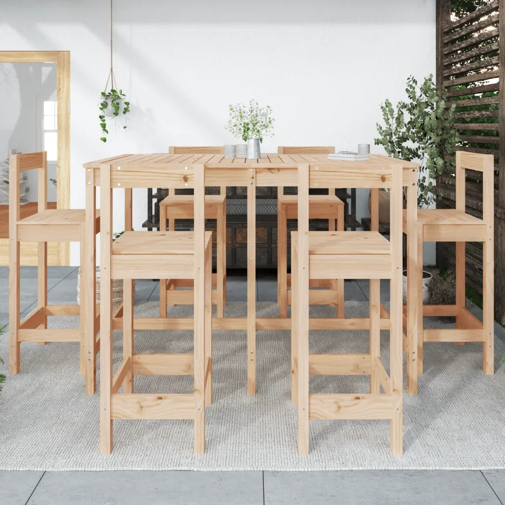 Set Bar da Giardino 7 pz in Legno Massello di Pinocod mxl 118227