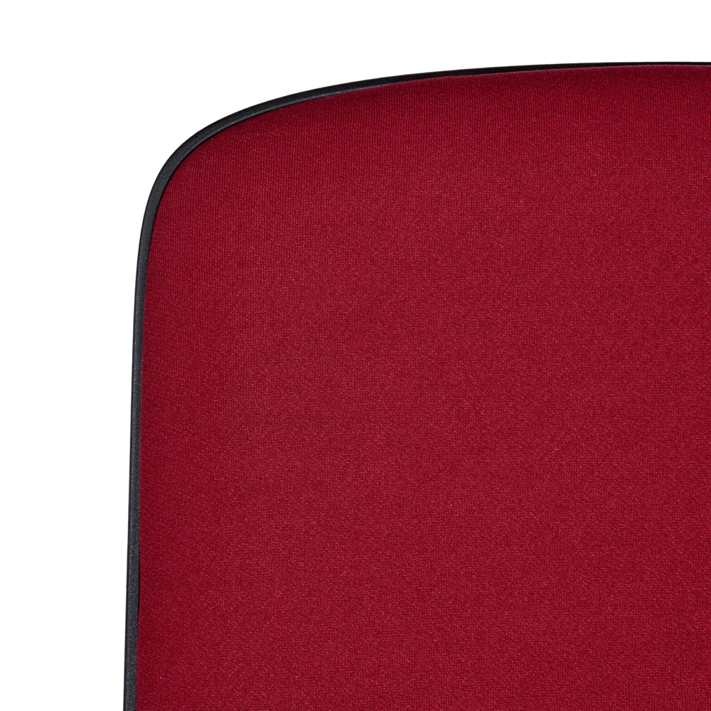Sedia da ufficio ergonomica con schienale regolabile, seduta scorrevole, braccioli regolabili e supporto lombare rosso scuro