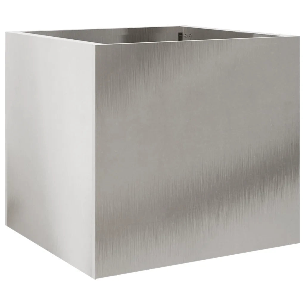 Fioriera Argento 32x30x29 cm in Acciaio Inox