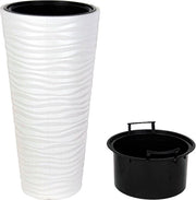 Vaso di fiori lungo S - Vaso d'oro 57 cm - Vaso per piante per interni ed esterni - Vaso decorativo beige