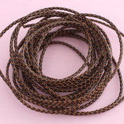 Cinturino in pelle di 5m - Catena in pelle intrecciata - Rete in pelle rotonda 3mm - Nastro in pelle multicolore - Banda in pelle vera - Materiale per DIY - Nastro in pelle