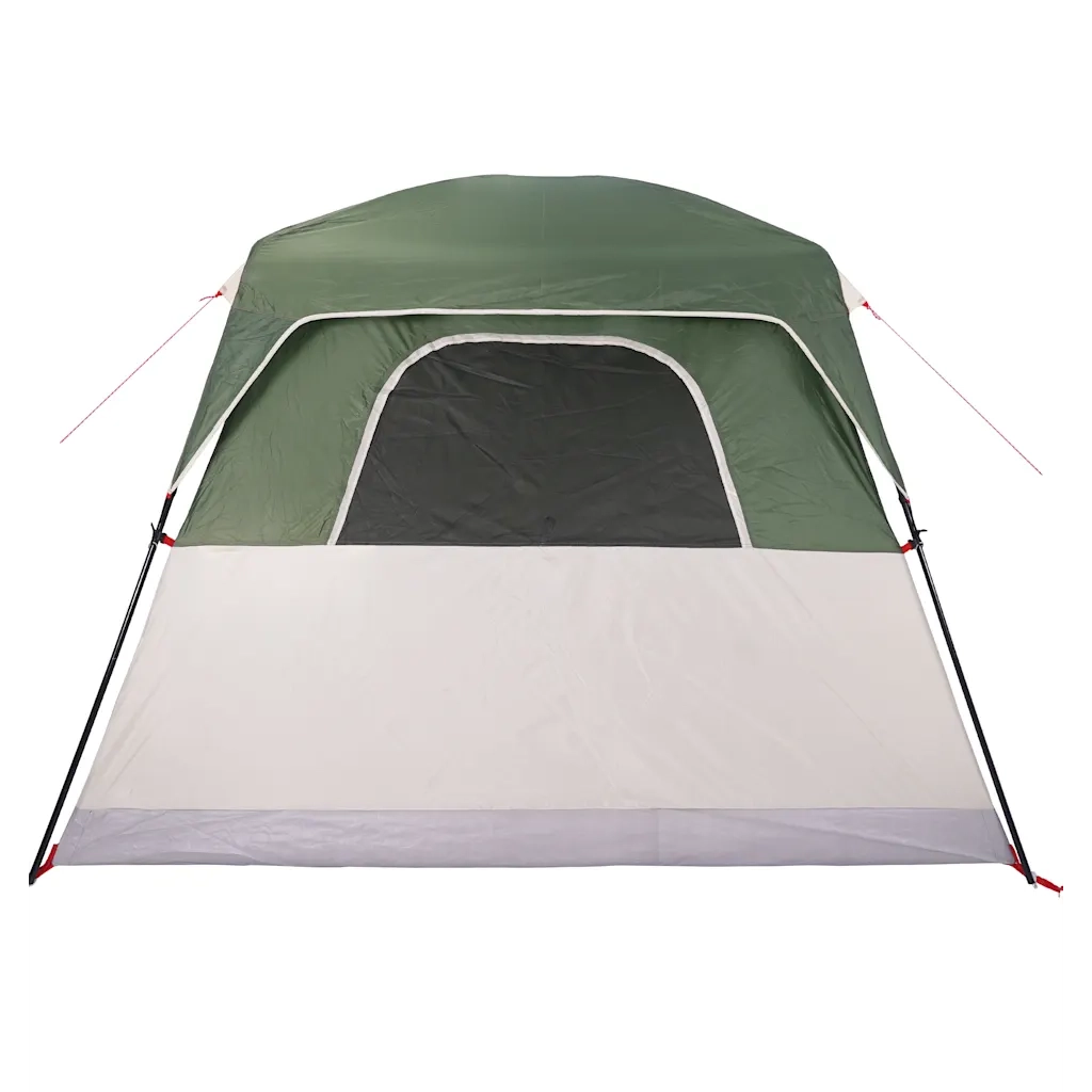 Tenda da Campeggio a Cabina per 4 Persone-Tenda per Escursionismo Verde Impermeabile 304060