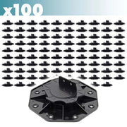 Set 100 supporti per pavimenti galleggianti, Altezza regolabile 18-25mm Max 2700 kg, Piedini per Decking