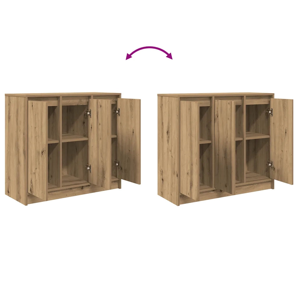 Credenza Rovere Artigianale 85x34x76 cm in Legno Multistrato 861633