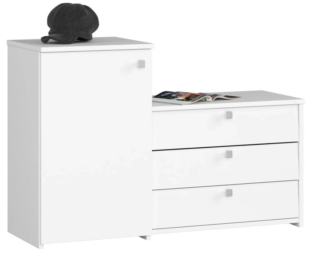 Scarpiera AKORD S16 Bianco 98,4 cm 4 ante 98,4x33x68 cm