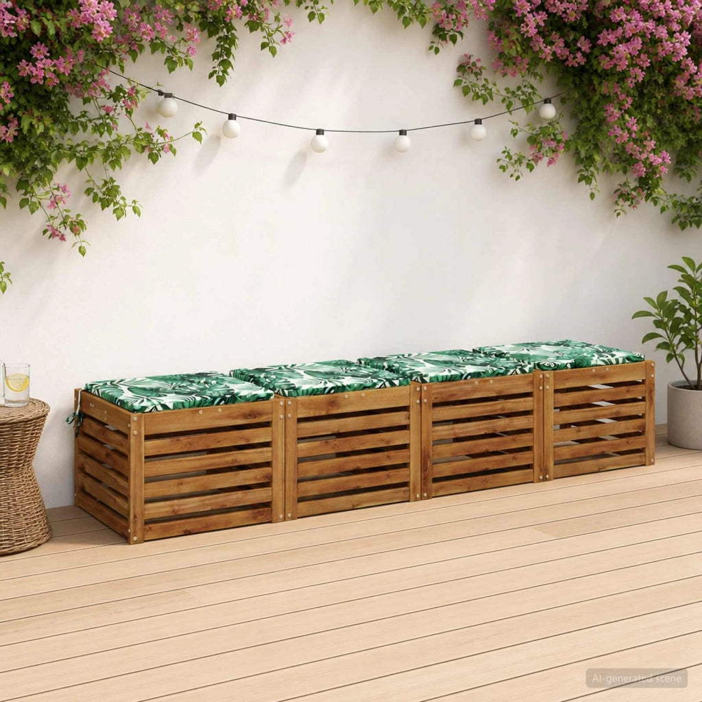 Cuscini per Sedia in 4 Pezzi SOEST 4 pz 100% Poliestere 944347