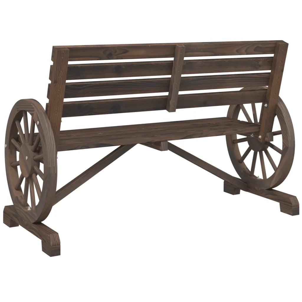 Panca da Giardino a 2 Posti-Sgabello-Panca da esterno in Legno Massello di Abete 731157