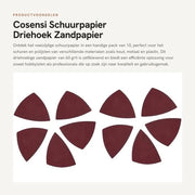 Set di carta abrasiva da 10 pezzi - carta abrasiva a tre punte 60 Grit - carta abrasiva autoadesiva - liscia per legno/metallo - dimensioni 80mmx80mmx80mm - schiuma abrasiva in ossido di alluminio - rulli abrasivi