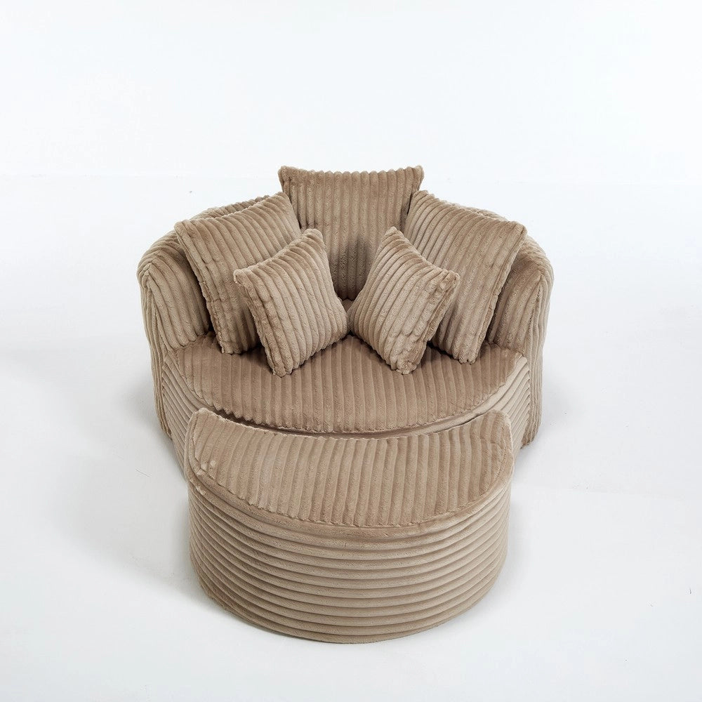 Divano letto ¨C Minimal ¨C tessuto imbottito con pouf