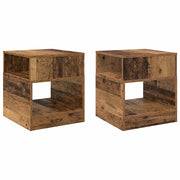 Tavolino 2 pz | Tavolo laterale Legno vecchio 40,5 x 40 x 45 cm