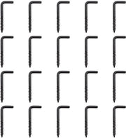 Viti a L con crociera 24 pezzi - Viti a secco - Acciaio carbonio - Crociera nera - Viti da tavolo - Spatola a quattro facce