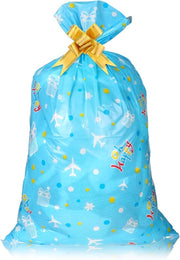 Borsa Regalo Extra Grande per Regali di Compleanno | Borsa di Confezione Enorme 56 x 36 Pollici per Regali Grandi (Azzurro)