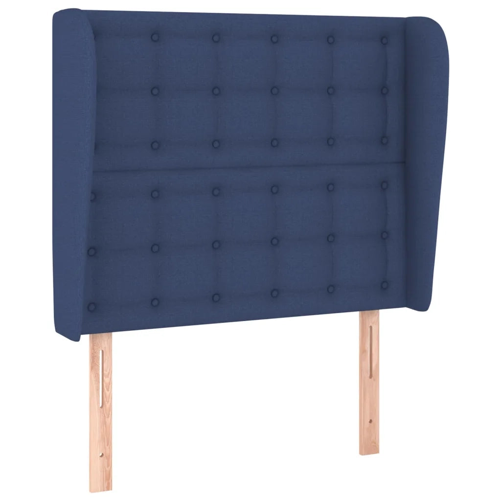 Testiera ad Orecchio Blu 83x23x118/128 cm in Tessuto 3118370