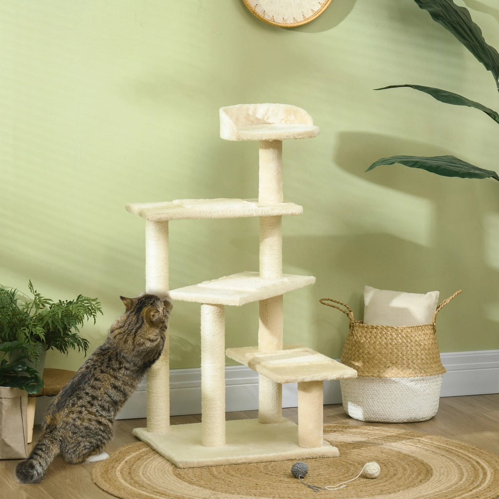 Tiragraffi per gatti con piattaforma ¨C zephmum ¨C 100 cm beige