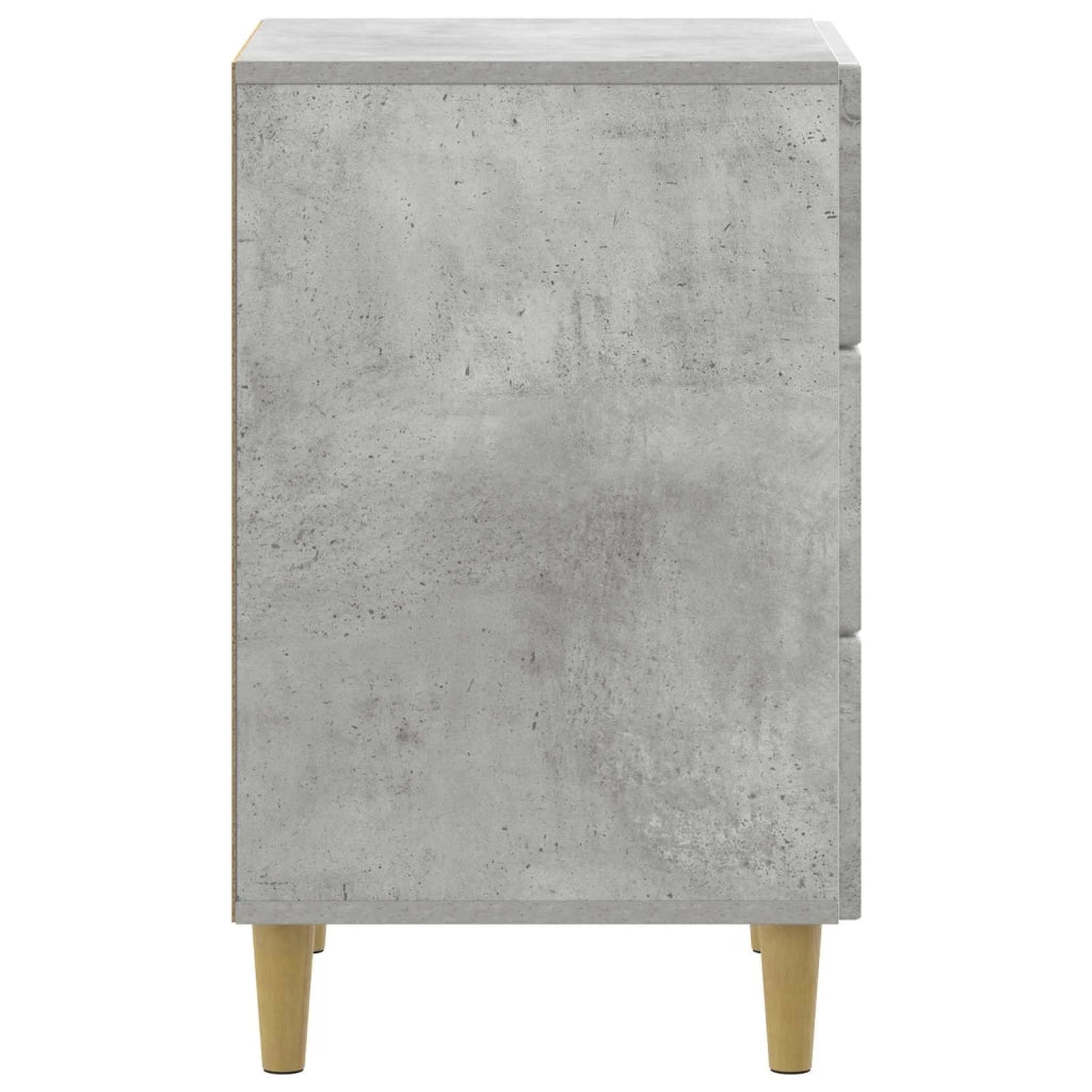 Comodino | Armadio da Notte | Mobiletto da notte con cassetto Grigio Cemento 43 x 41 x 66,5 cm