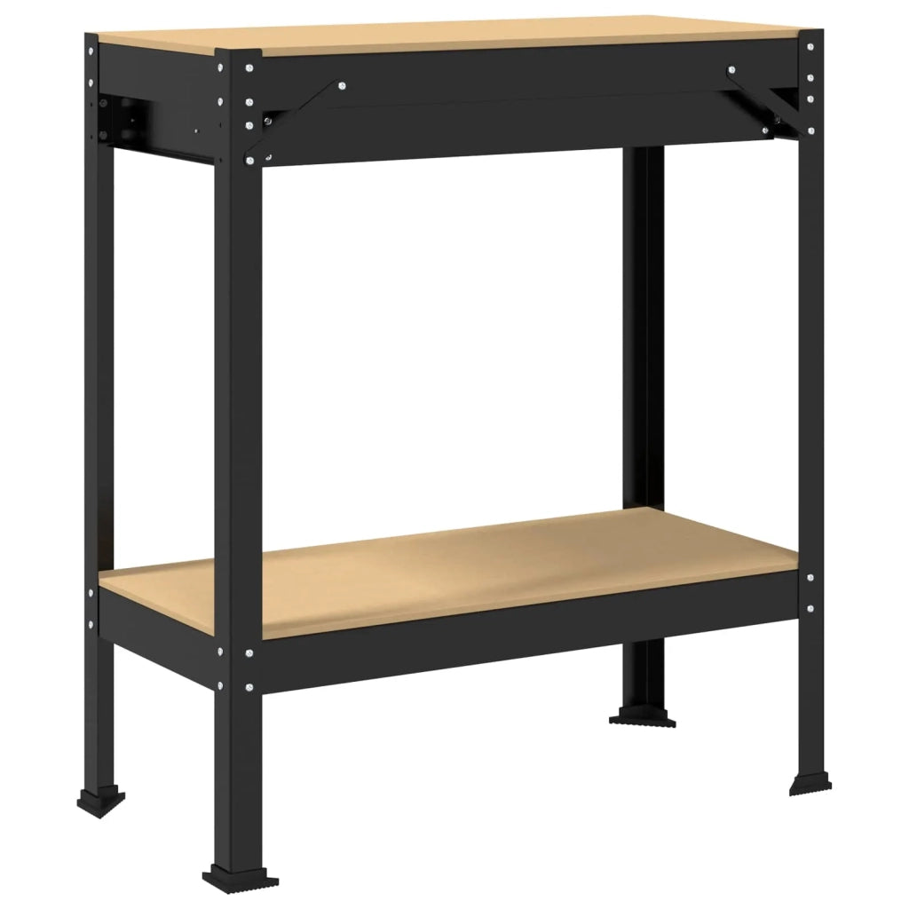 Banco da lavoro con cassetto Nero 80 x 40 x 91 cm
