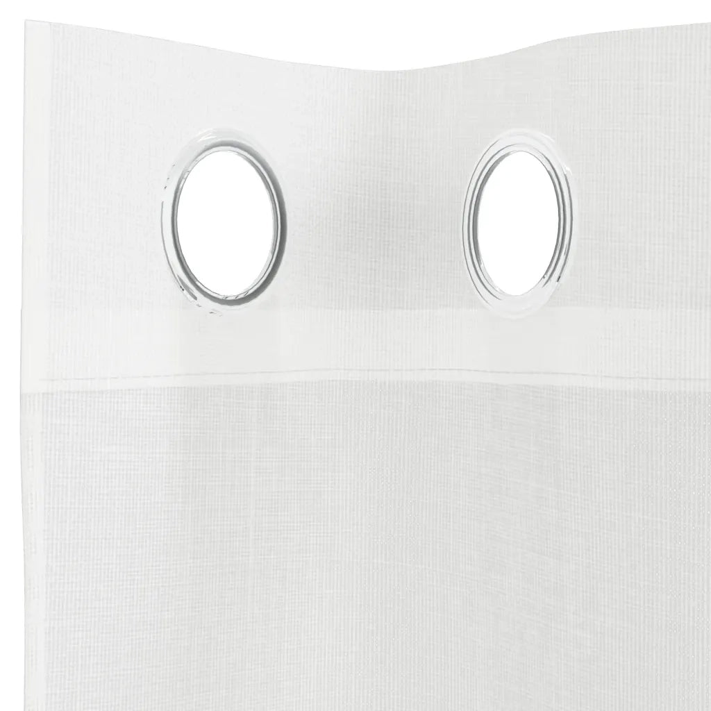 Tende in Voile con Occhielli 2 pz Bianco 4102153