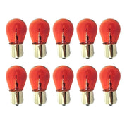 10 Lampade Alogene S25 PY21W 12V 21W BA15S Arancione Piedi Dritti Indicatori
