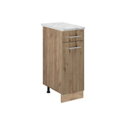 Vicco Mobiletto base per cucina Rovere artigianale 30 cm PL Marmo