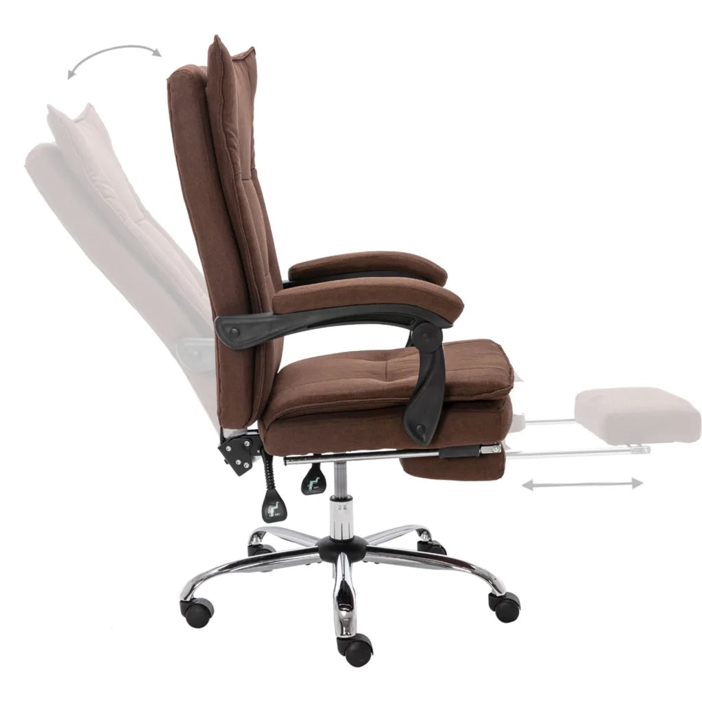 Sedia da Ufficio Marrone in Tessuto cod mxl 9248