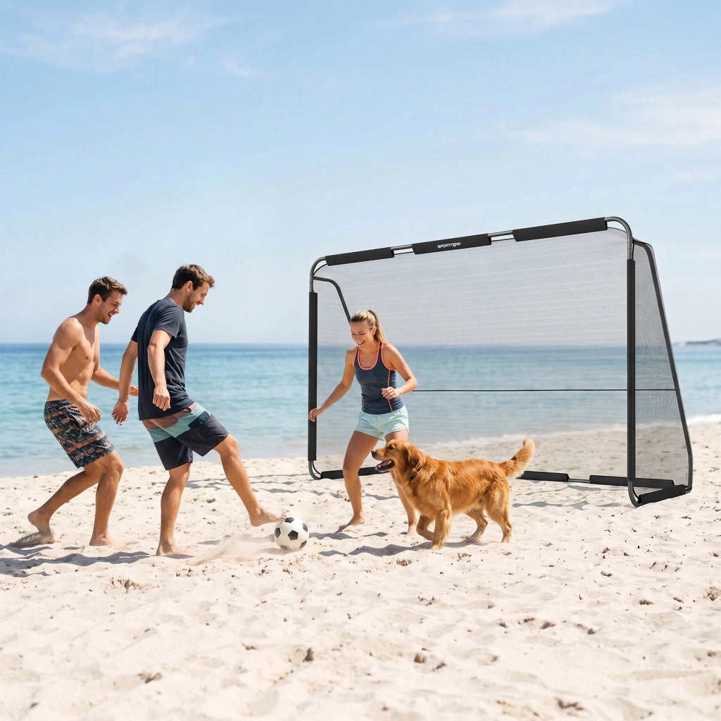 Porta da Calcio 3 x 2 m con Rete Robusta e Telaio in Metallo Stabile