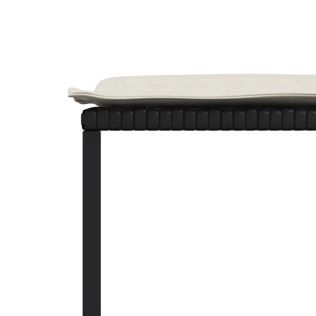 Set da Pranzo da Giardino 9 pz | Set Salotto da Giardino con Cuscini Nero in Polyrattan