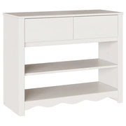 Tavolo Consolle | Tavolo d'Ingresso Drammen Bianco 89,5 x 37 x 73 cm Pino massello