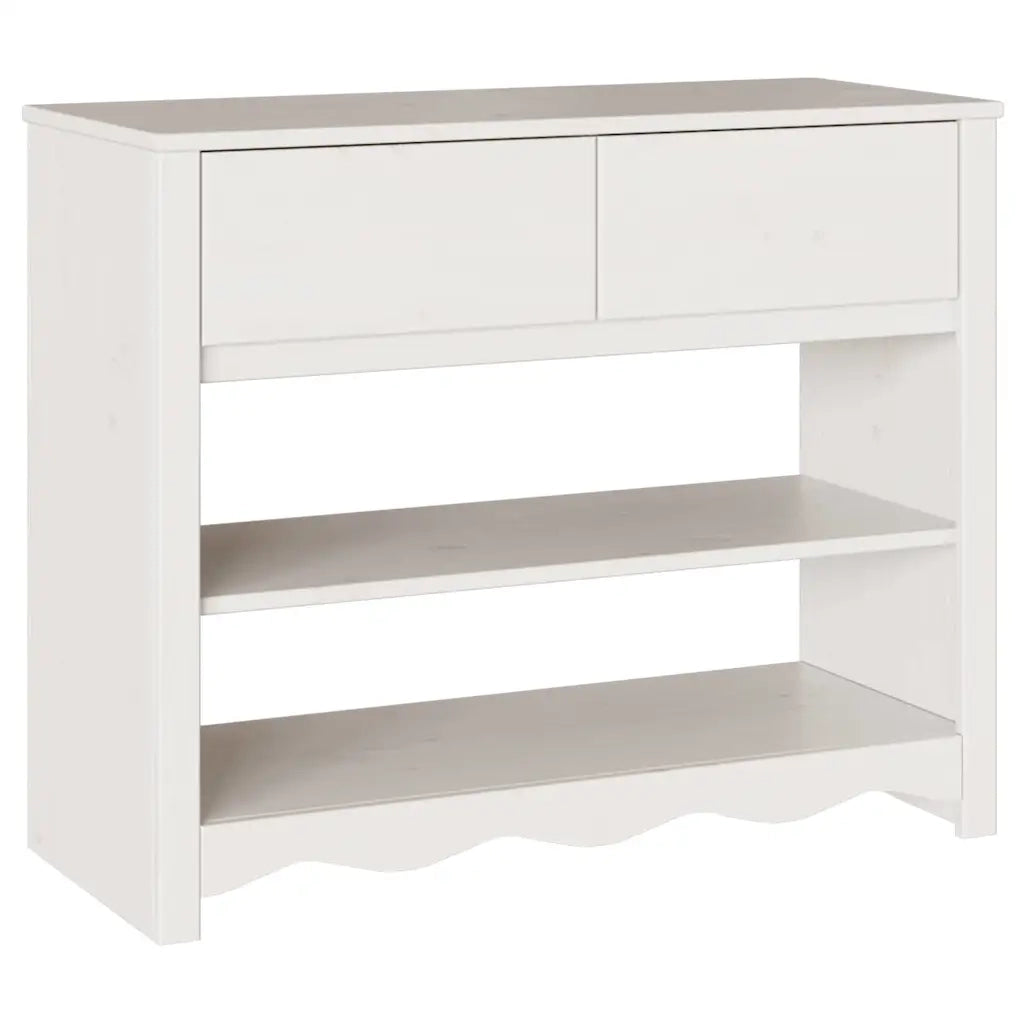 Tavolo Consolle | Tavolo d'Ingresso Drammen Bianco 89,5 x 37 x 73 cm Pino massello