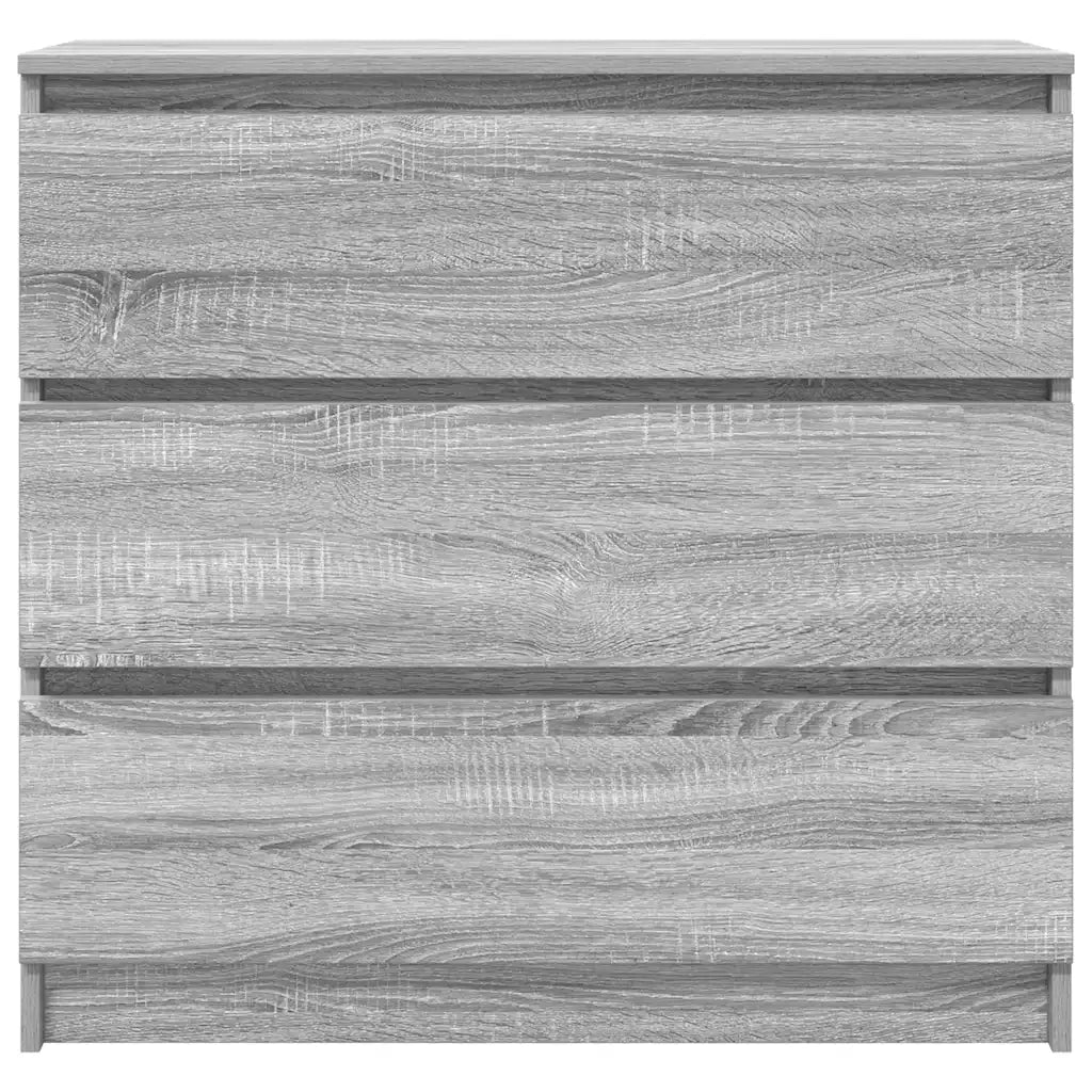 Credenza Grigio Sonoma 80x35x76 cm in Legno Multistrato