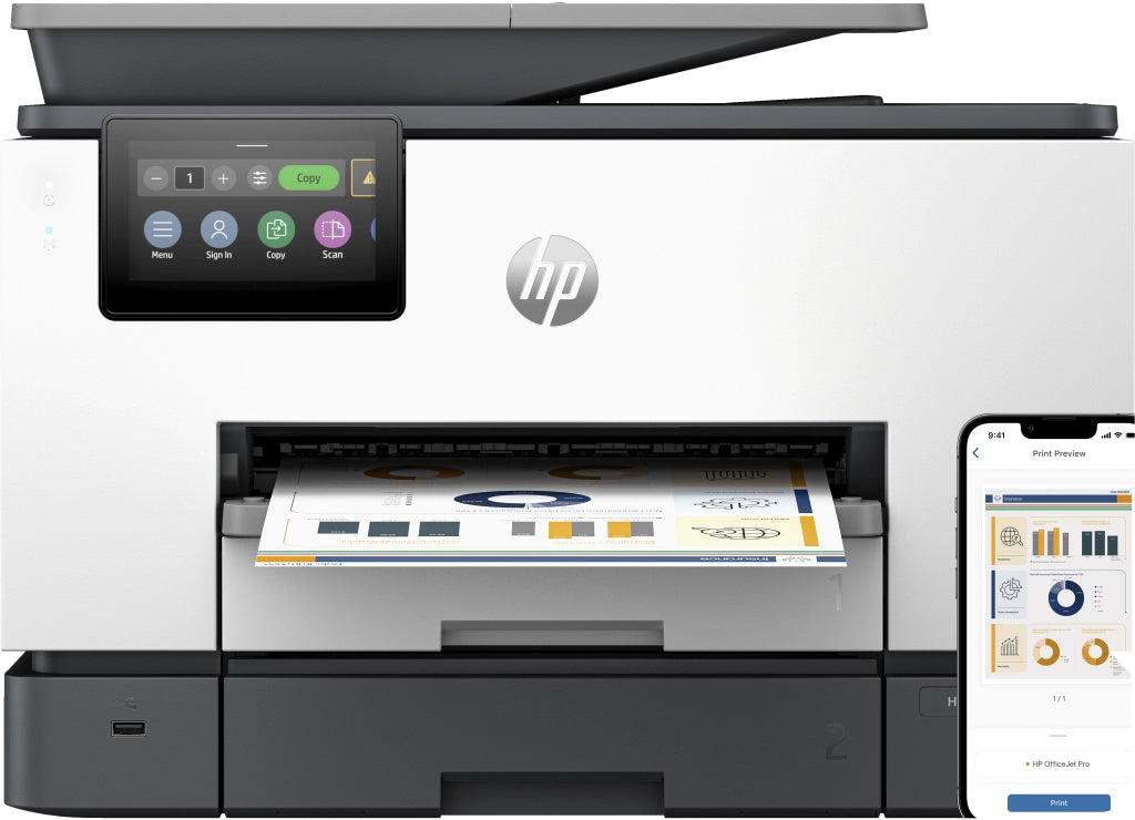 Hp officejet pro 9130b wireless all-in-one colore stampante, stampa fronte/retro fotocopiatrice, scanner - 4U561B#629