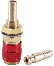 Connettore rapido Gas/Aqua - Costruzione in rame riciclabile - Compatibile con tubo 8 mm - Resistente all'usura - Lunga durata - Facile da installare - Valvola di connessione