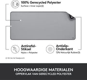 Tavolo da lavoro - Serie Studio, grande tavolo da lavoro multifunzionale, mousepad estensibile, protezione per il tavolo con strato antislip, resistente alle macchie, progetto duraturo - Grigio