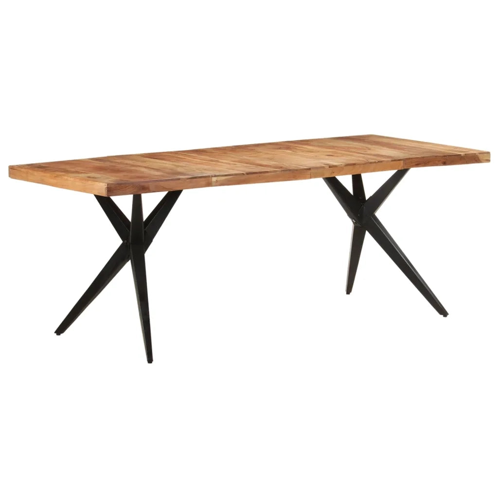 Tavolo da Pranzo 200x90x76 cm Legno Massello di Acacia 323571
