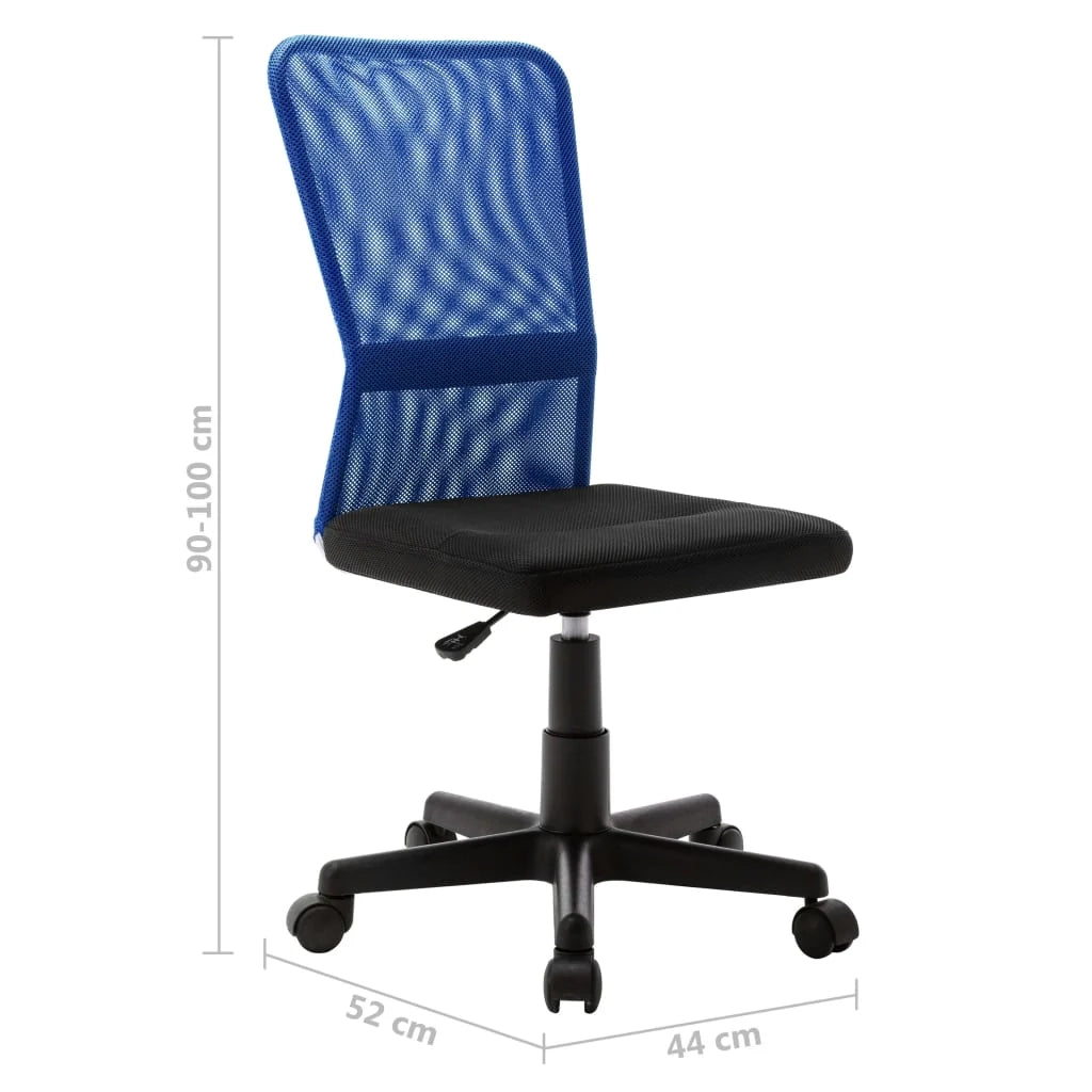 Sedia da ufficio sedia da computer sedia da studio 44 ​​x 52 x 100 cm tessuto a rete blu 02_0024037
