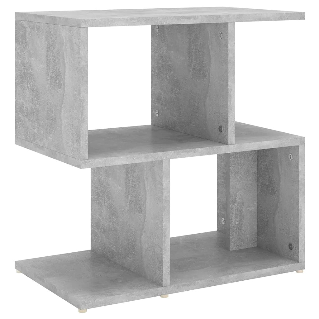 Comodino-Tavolino da notte Grigio Cemento 50x30x51,5 cm in Legno Multistrato