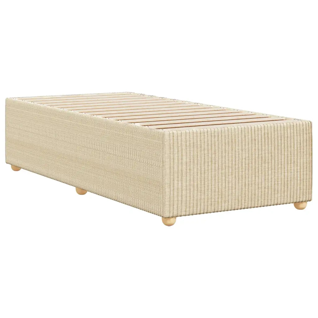 vidaXL Giroletto senza Materasso Crema 90x200 cm in Tessuto