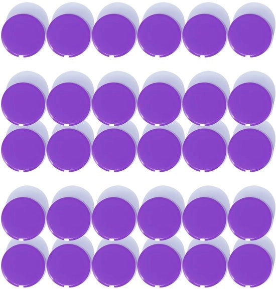 Magnetici per lavagne, forti magneti per frigoriferi, magneti minimi, piccoli magneti per lavagne bianche, magneti rotondi colorati, forte presa, magneti per lavagne, scuole (30 pezzi, viola)