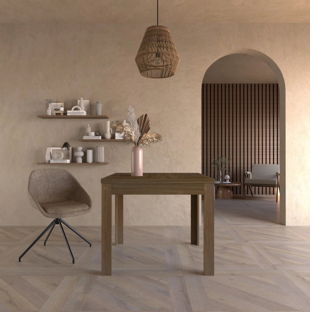 Tavolo Allungabile 90/180x90x75 cm Noce Stelvio e Noce Stelvio