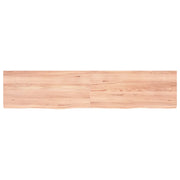 Piano Tavolo Marrone 180x40x(2-4) cm Massello Rovere Trattato 3156389