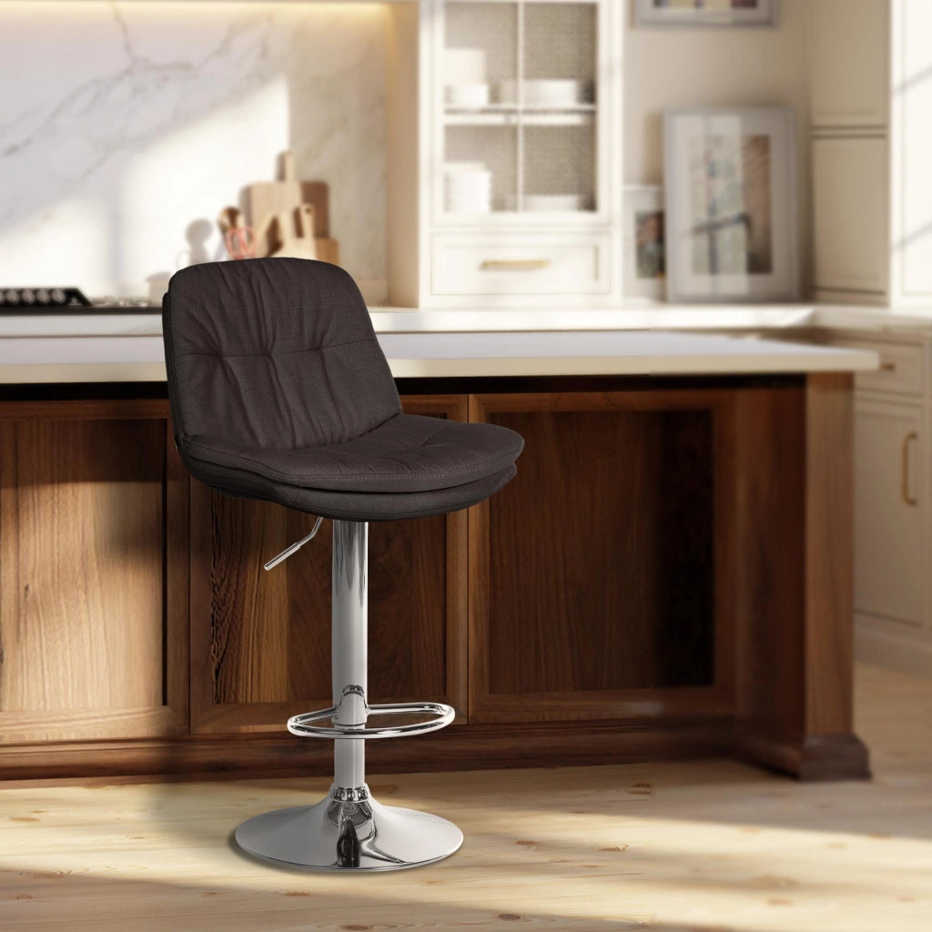 Barhocker Laurel Stoff chrom