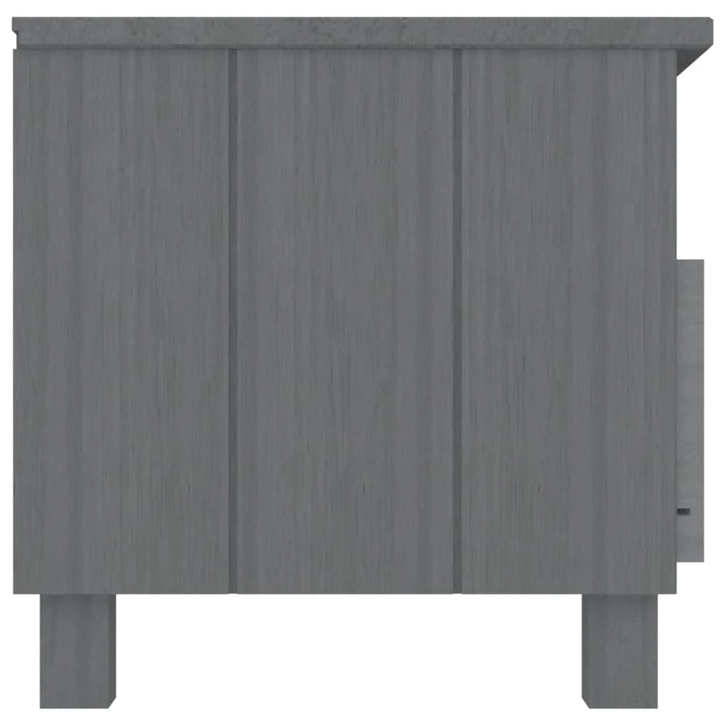 Mobile TV multimediale scaffale TV credenza TV sala da pranzo soggiorno camera da letto scuro 106 x 40 x 40 cm legno di pino massiccio grigio 02_0027633