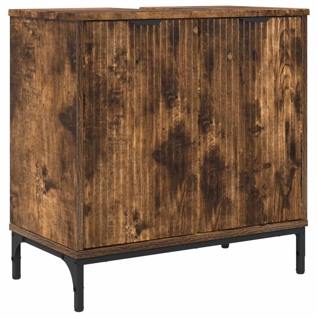 Armadio per Lavabo da Bagno Rovere fumé 60,5 x 33,5 x 61 cm 883419