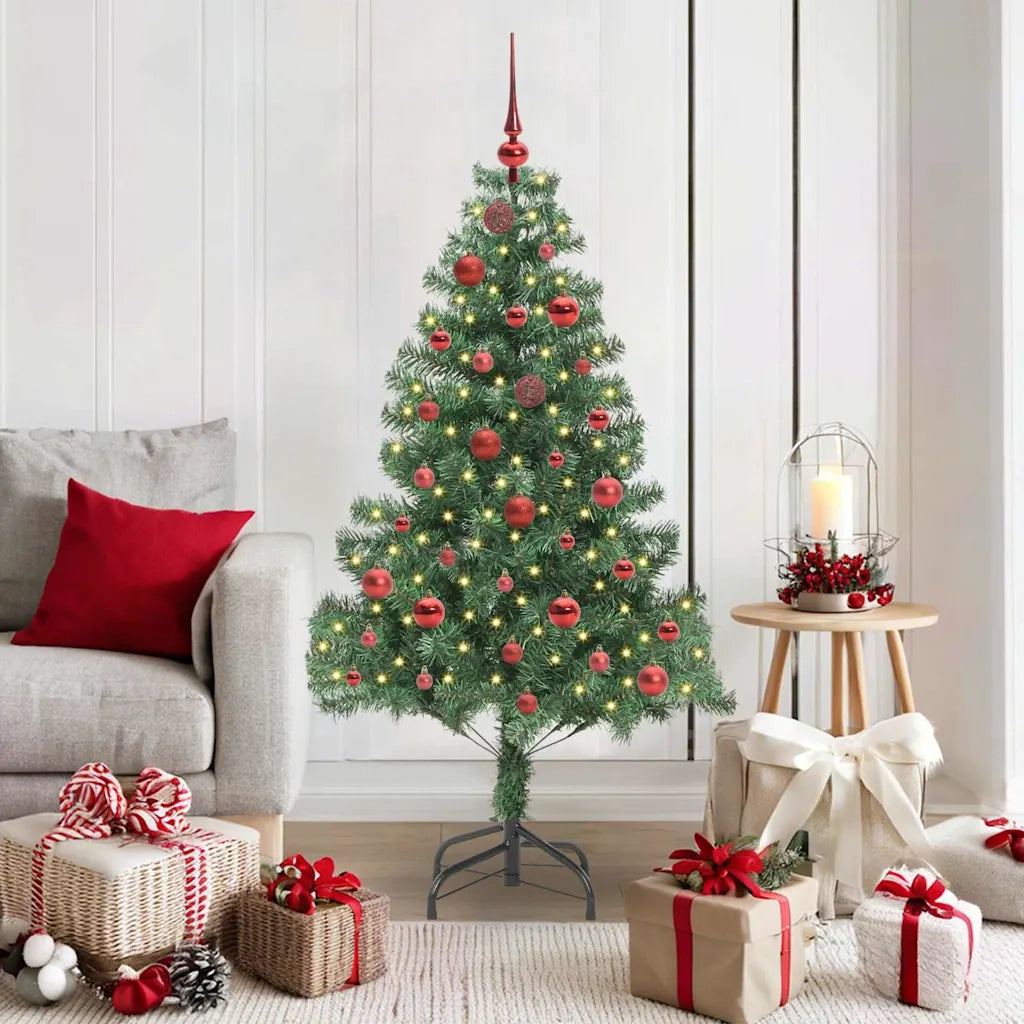 Albero di Natale | Decorazioni natalizie con 150 LED con supporto Verde 150 cm PVC